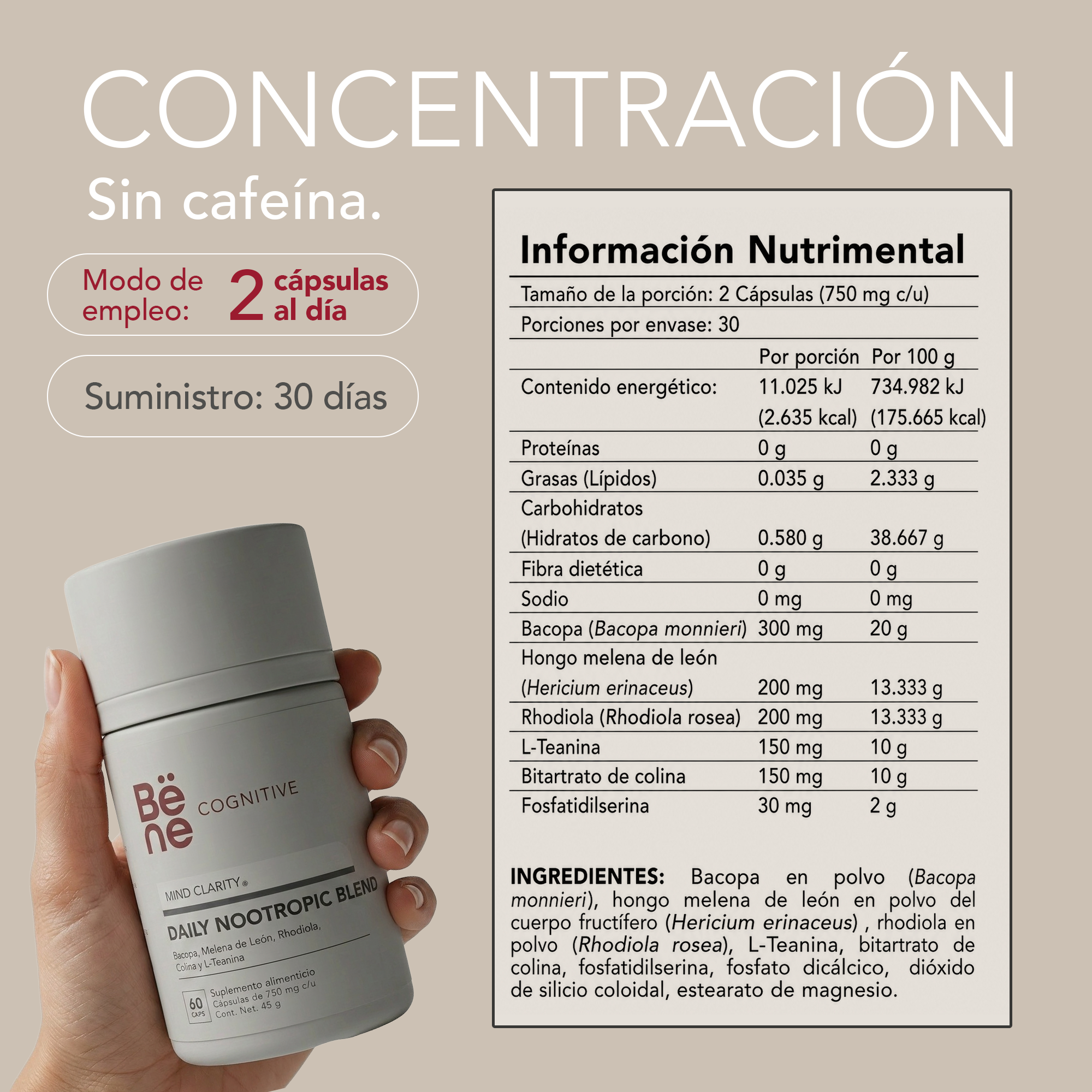 Daily Nootropic Blend BENE